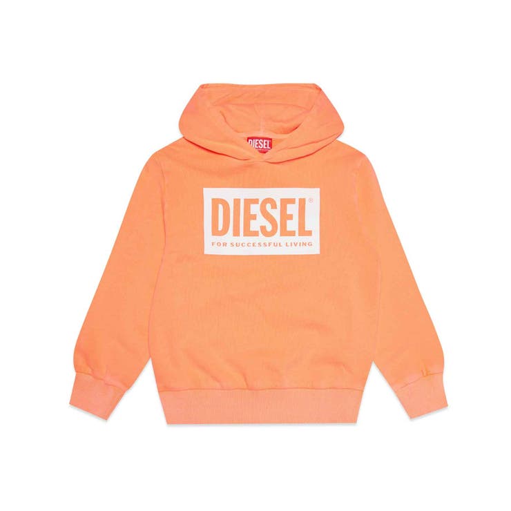 オレンジ | DIESEL ディーゼル ブランドロゴフーディーパーカー | SHIFFON