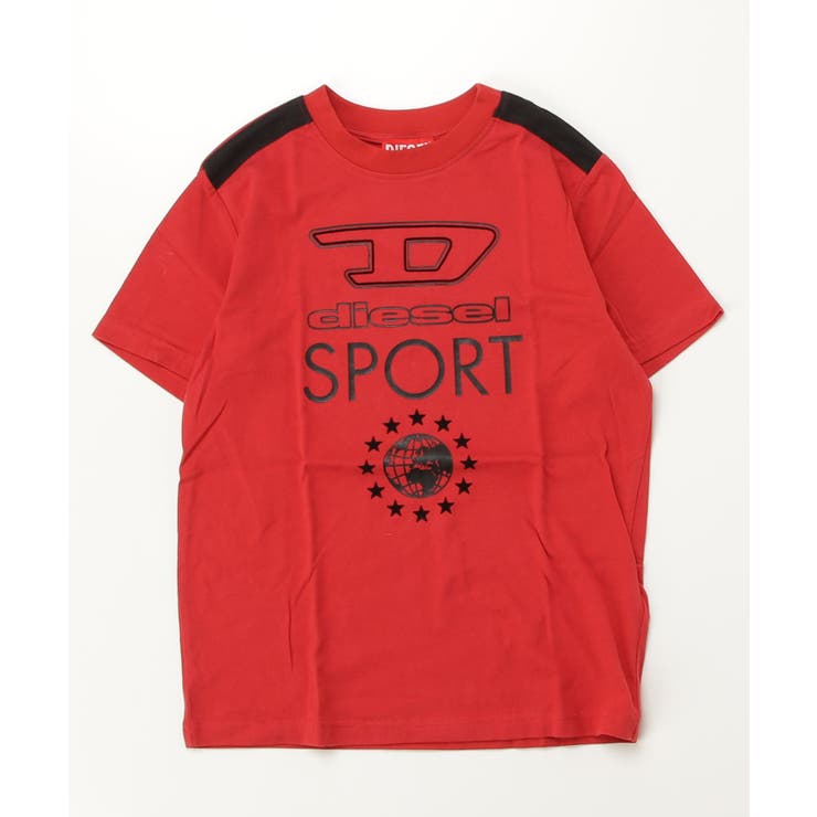 レッド | DIESEL ディーゼル ブランドロゴ半袖Tシャツカットソー | SHIFFON