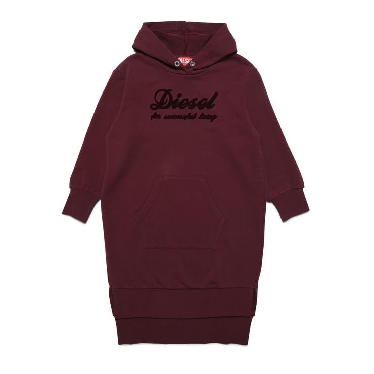 バーガンディー | DIESEL ディーゼル ブランドロゴフーディーワンピース | SHIFFON