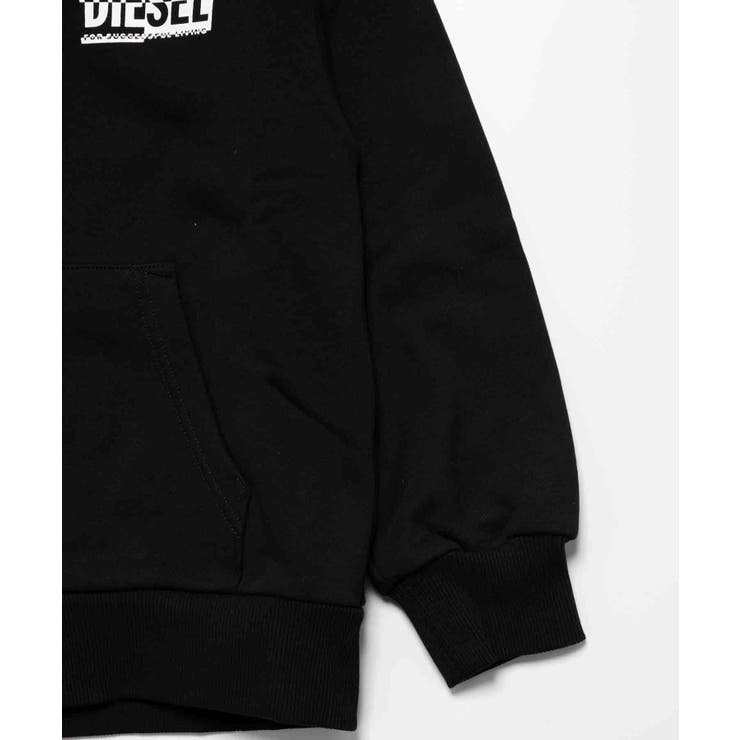 diesel ジップアップパーカー　蛍光ラインデザイン　ロゴ入り DIESEL（ディーゼル）の「メンズ パーカー ジップアップ ロゴ