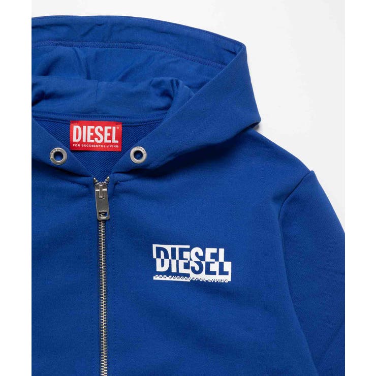DIESEL ディーゼル ブランドロゴジップアップパーカー[品番