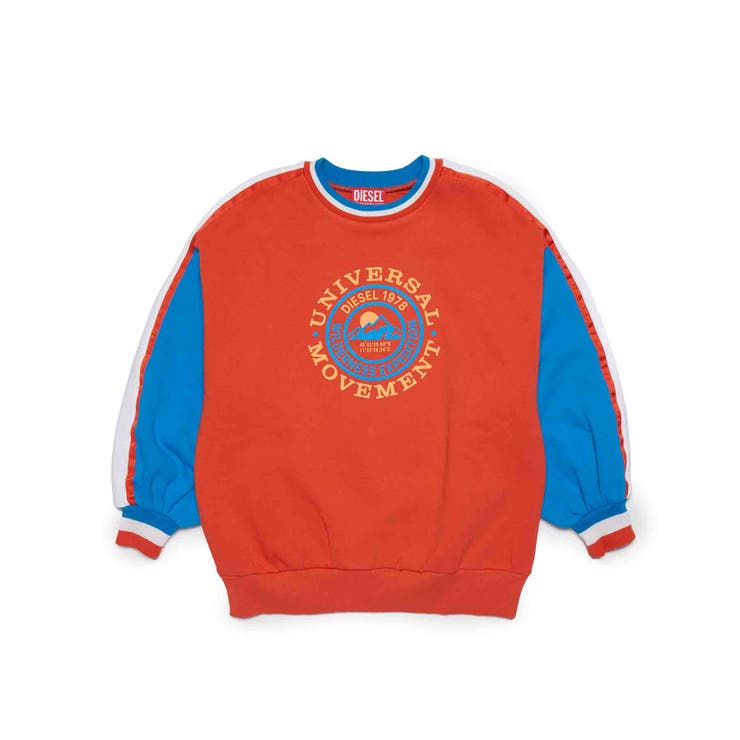 レッド | DIESEL ディーゼル ブランドロゴグラフィックスウェットプルオーバー | SHIFFON