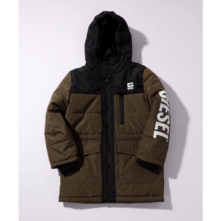 カーキ | DIESEL ディーゼル ブランドロゴベンチコートアウター | SHIFFON