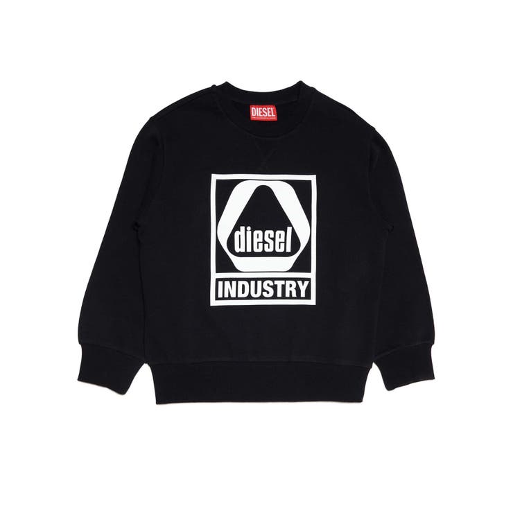 ブラック | DIESEL ディーゼル ブランドロゴスウェットプルオーバー | SHIFFON