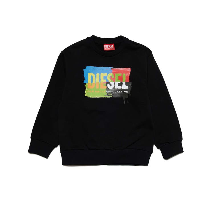 ブラック | DIESEL ディーゼル ブランドロゴスウェットプルオーバー | SHIFFON
