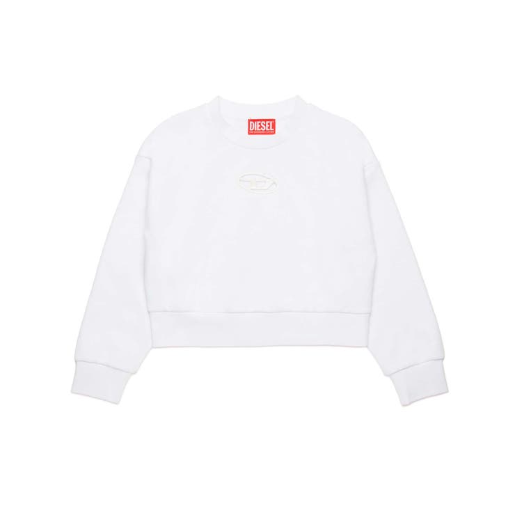 ホワイト | DIESEL ディーゼル ワンポイントブランドロゴスウェットプルオーバー | SHIFFON