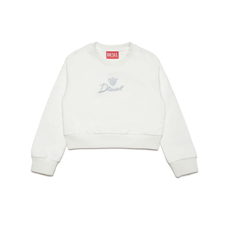 ホワイト | DIESEL ディーゼル ブランドロゴスウェットプルオーバー | SHIFFON