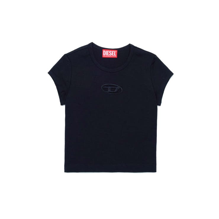 ブラック | DIESEL ディーゼル ワンポイントブランドロゴ半袖Tシャツカットソー | SHIFFON