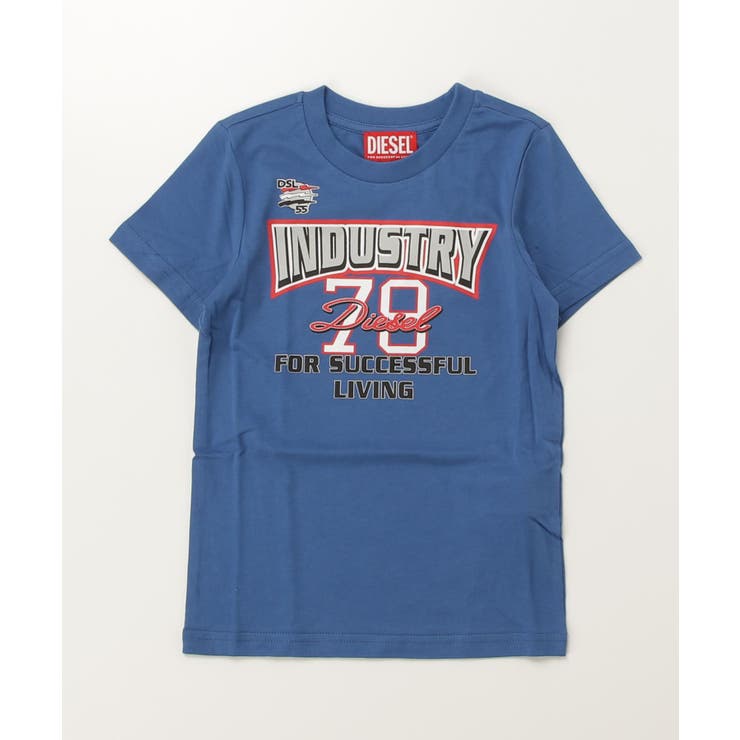 ブルー | DIESEL ディーゼル グラフィック半袖Tシャツカットソー | SHIFFON