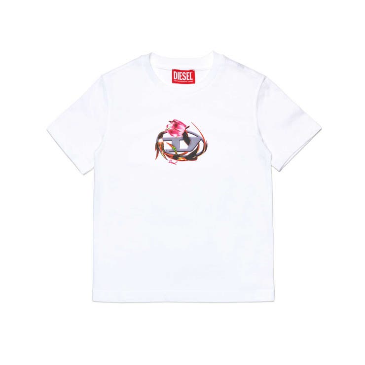 ホワイト | DIESEL ディーゼル ブランドロゴ半袖Tシャツカットソー | SHIFFON