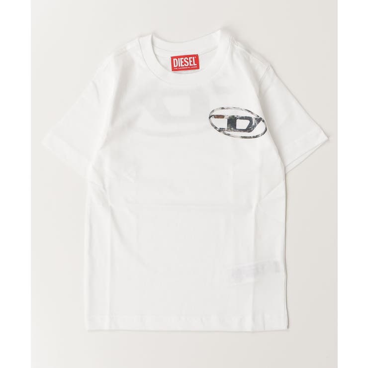 ホワイト | DIESEL ディーゼル ワンポイントブランドロゴ半袖Tシャツカットソー | SHIFFON