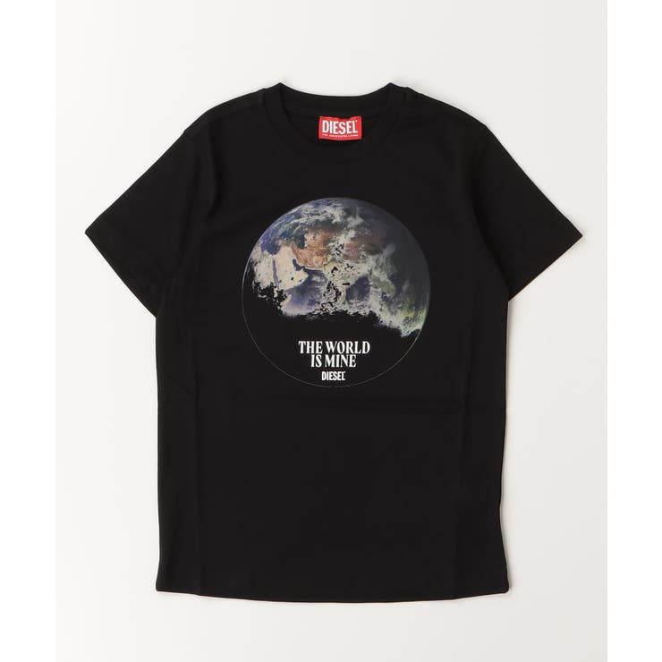 ブラック | DIESEL ディーゼル グラフィック半袖Tシャツカットソー | SHIFFON