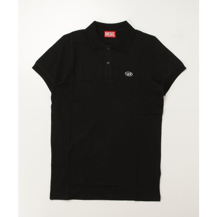 ブラック | DIESEL ディーゼル ワンポイントブランドロゴポロシャツ | SHIFFON