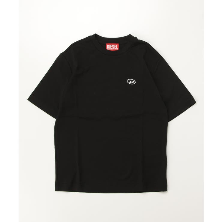 ブラック | DIESEL ディーゼル ワンポイントブランドロゴ半袖Tシャツカットソー | SHIFFON