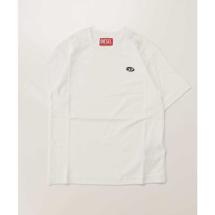 ホワイト | DIESEL ディーゼル ワンポイントブランドロゴ半袖Tシャツカットソー | SHIFFON