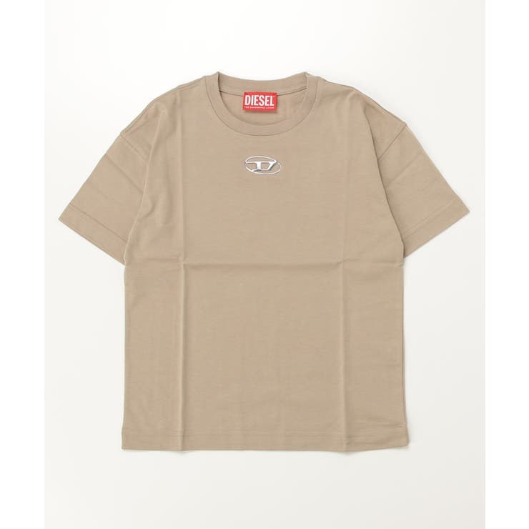 ライトベージュ | DIESEL ディーゼル ワンポイントブランドロゴ半袖Tシャツカットソー | SHIFFON