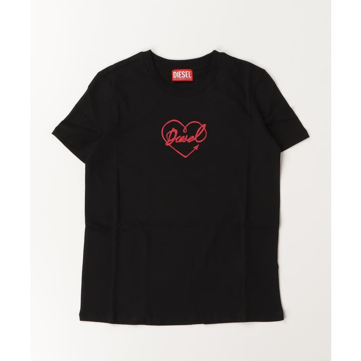 ブラック | DIESEL ディーゼル ブランドロゴ半袖Tシャツカットソー | SHIFFON