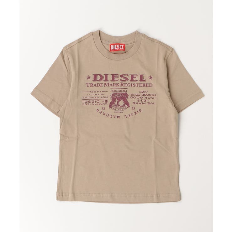 ライトベージュ | DIESEL ディーゼル ブランドロゴ半袖Tシャツカットソー | SHIFFON