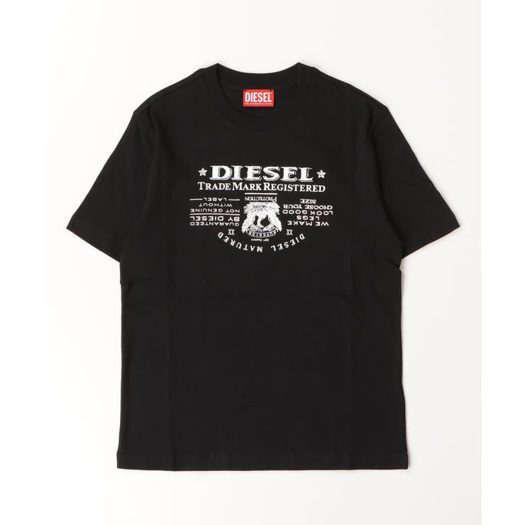 ブラック | DIESEL ディーゼル ブランドロゴ半袖Tシャツカットソー | SHIFFON