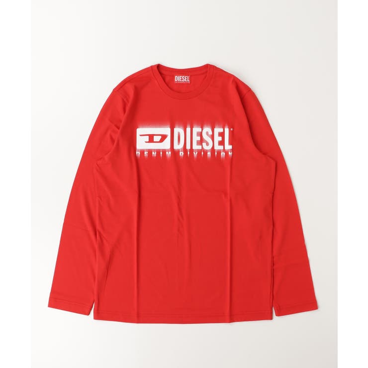 レッド | DIESEL ディーゼル ブランドロゴ長袖Tシャツカットソー | SHIFFON