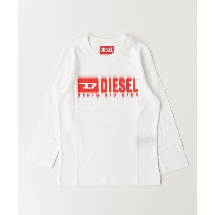 ホワイト | DIESEL ディーゼル ブランドロゴ長袖Tシャツカットソー | SHIFFON