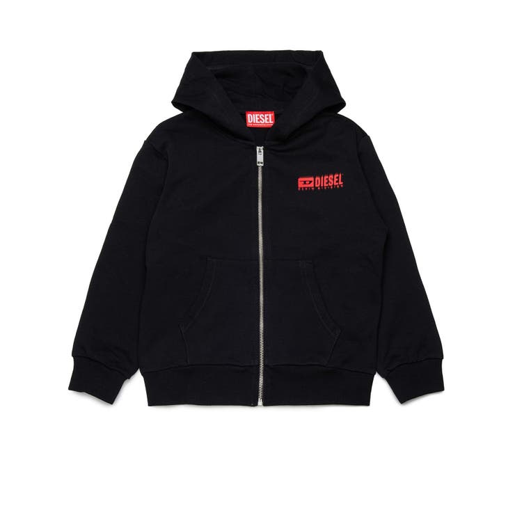 ブラック系 | DIESEL ディーゼル バックブランドロゴジップアップフーディーパーカー | SHIFFON