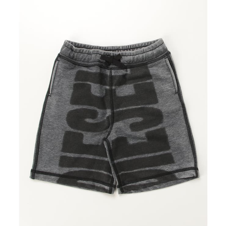 ブラック | DIESEL ディーゼル ブランドロゴスウェットハーフパンツ | SHIFFON