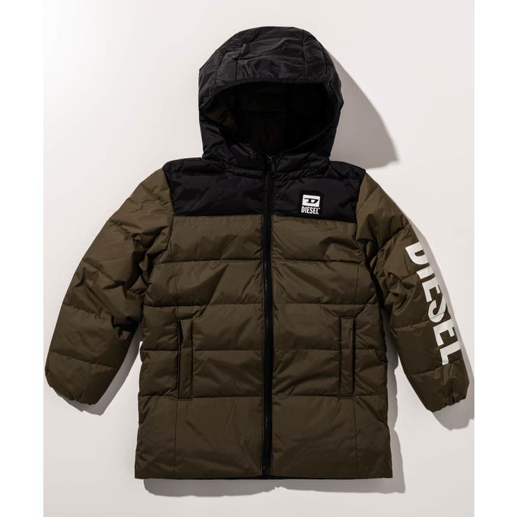 カーキ | DIESEL ディーゼル ブランドロゴダウンジャケットコート | SHIFFON