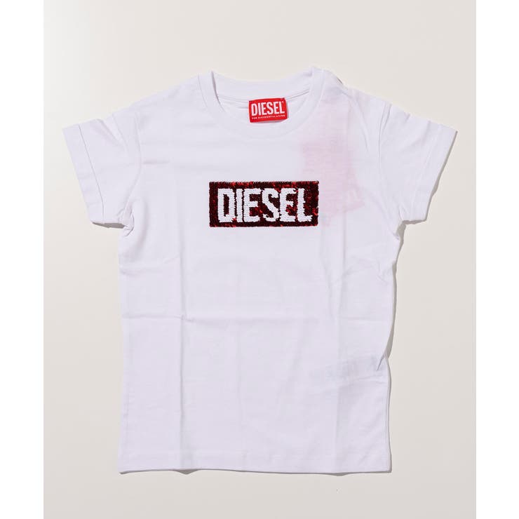 ホワイト | DIESEL ディーゼル ブランドロゴ半袖Tシャツカットソー | SHIFFON