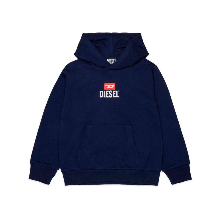 ネイビー | DIESEL ディーゼル ワンポイントブランドロゴパーカーフーディー男の子 | SHIFFON