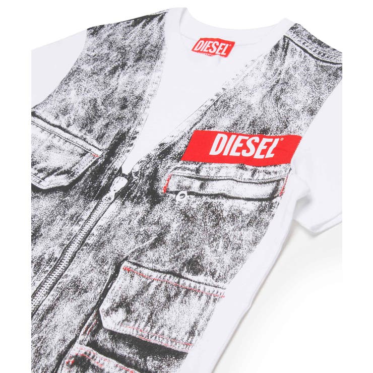DIESEL ディーゼル ブランドロゴベスト風半袖Tシャツカットソー | SHIFFON | 詳細画像3 