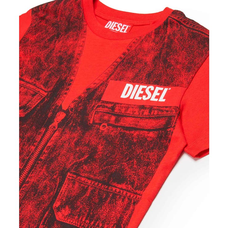 DIESEL ディーゼル ブランドロゴベスト風半袖Tシャツカットソー | SHIFFON | 詳細画像6 