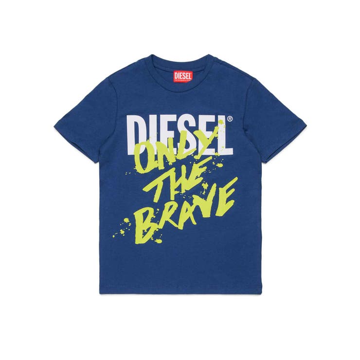 ネイビー | DIESEL ディーゼル ブランドロゴ半袖Tシャツカットソー | SHIFFON