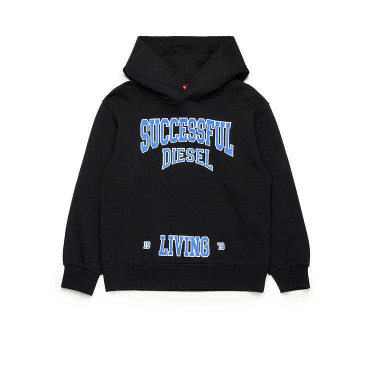 ブラック | DIESEL ディーゼル ブランドロゴフーディーパーカー | SHIFFON