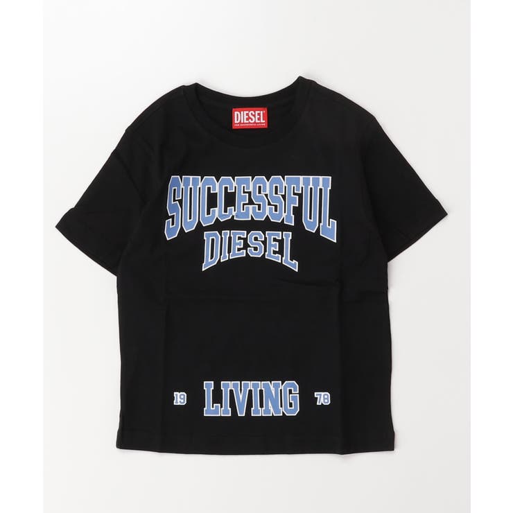 ブラック | DIESEL ディーゼル ブランドロゴ半袖Tシャツカットソー | SHIFFON
