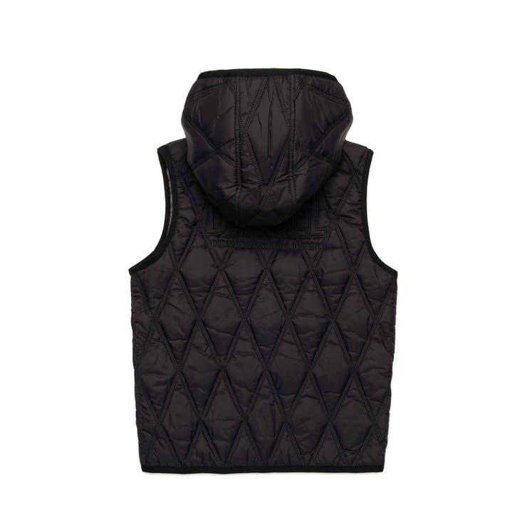 DIESEL ディーゼル ワンポイントブランドロゴフードベスト | SHIFFON | 詳細画像4 