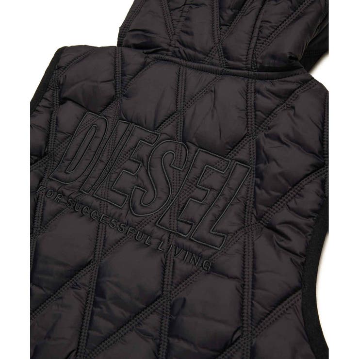 DIESEL ディーゼル ワンポイントブランドロゴフードベスト | SHIFFON | 詳細画像6 