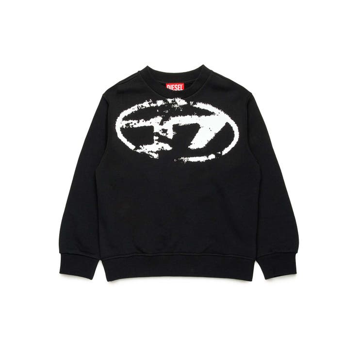 ブラック | DIESEL ディーゼル ブランドロゴスウェットプルオーバー | SHIFFON