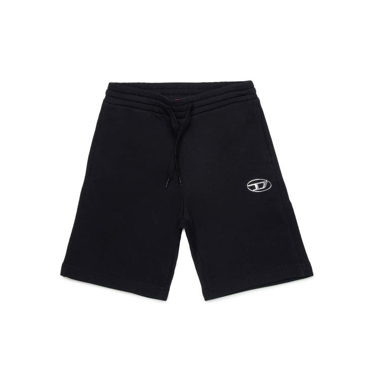 ブラック | DIESEL ディーゼル ワンポイントブランドロゴスウェットショートパンツ | SHIFFON