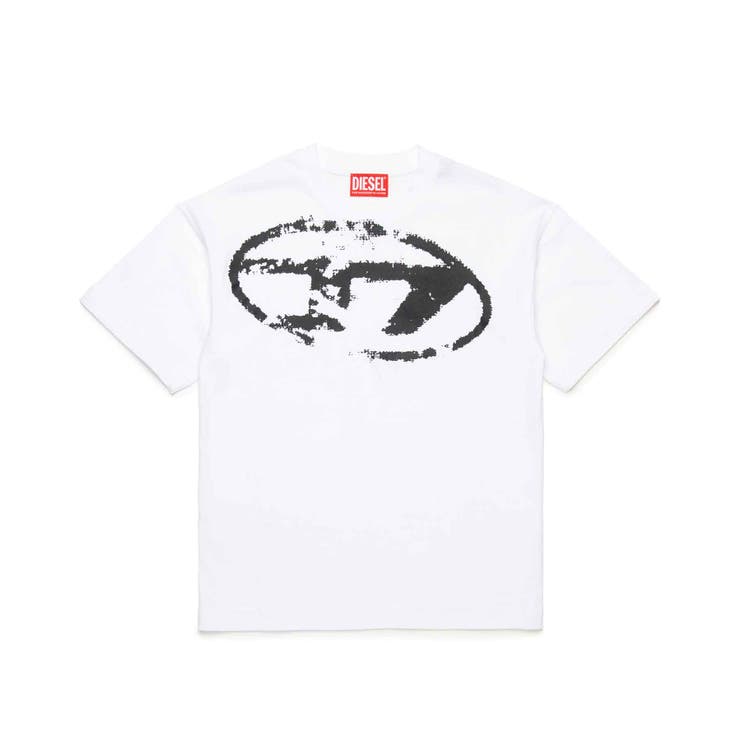 ホワイト | DIESEL ディーゼル ワンポイントブランドロゴ半袖Tシャツカットソー | SHIFFON