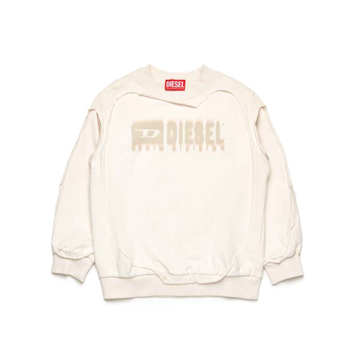ホワイト | DIESEL ディーゼル ブランドロゴスウェットプルオーバー | SHIFFON