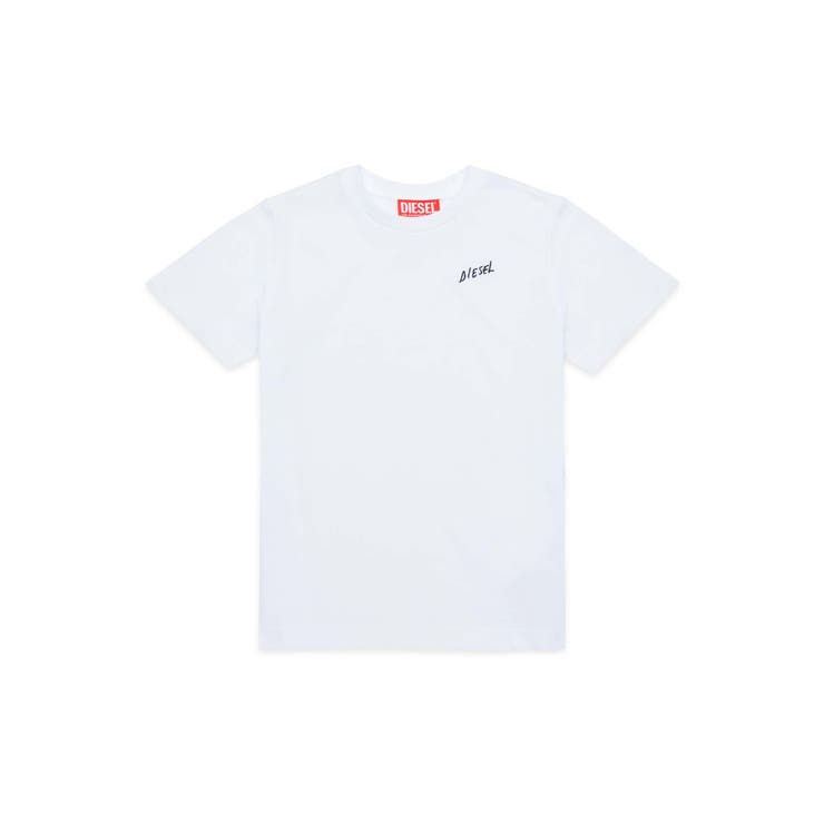 ホワイト | DIESEL ディーゼル ワンポイントブランドロゴ半袖Tシャツカットソー | SHIFFON