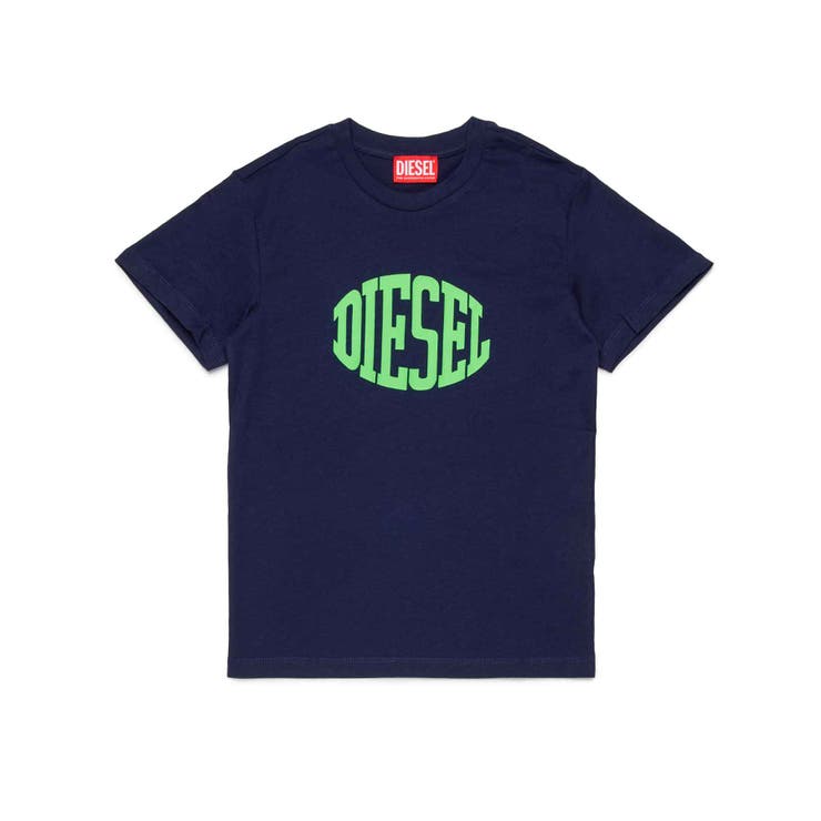 ネイビー | DIESEL ディーゼル ブランドロゴ半袖Tシャツカットソー | SHIFFON