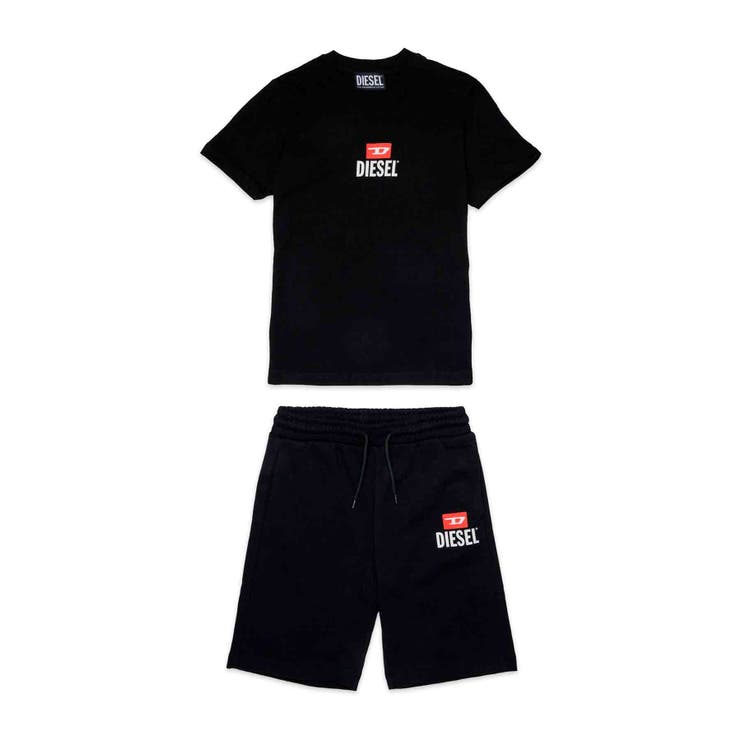 ブラック | DIESEL ディーゼル ワンポイントブランドロゴ半袖Tシャツカットソー男の子 | SHIFFON