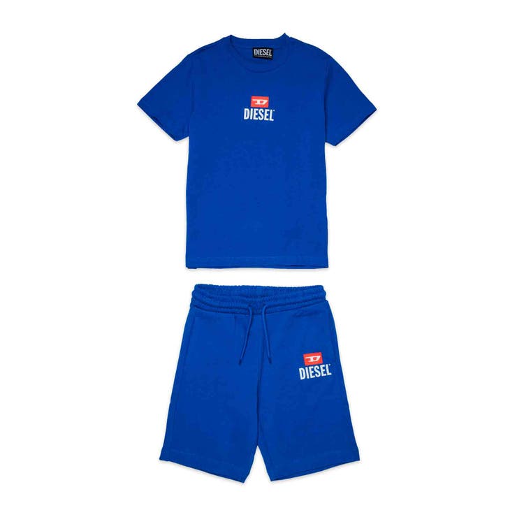 ブルー | DIESEL ディーゼル ワンポイントブランドロゴ半袖Tシャツカットソー男の子 | SHIFFON
