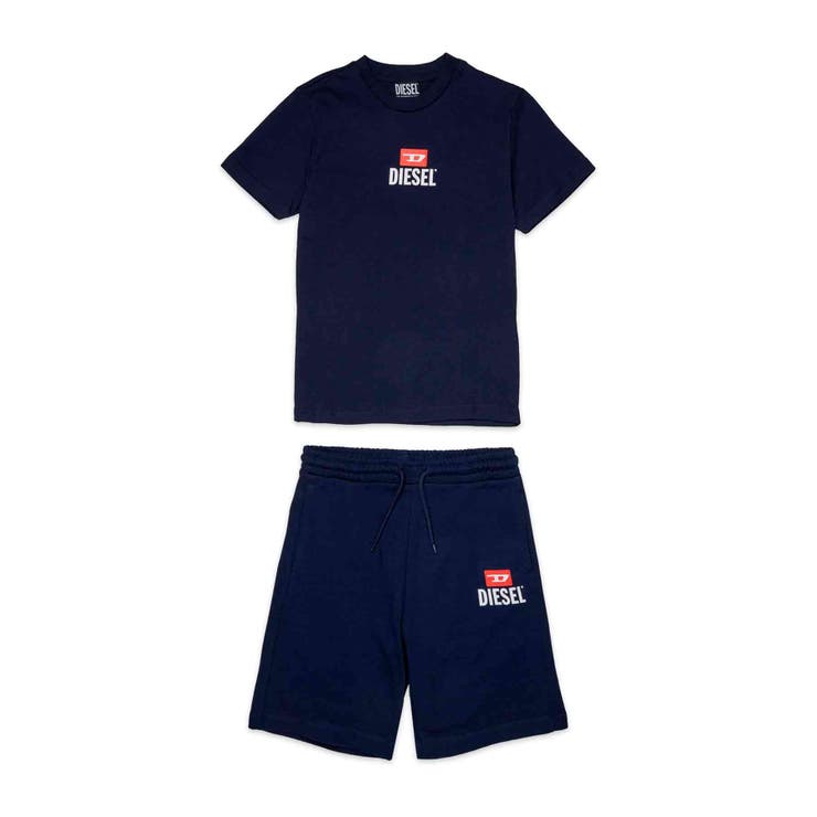 ネイビー | DIESEL ディーゼル ワンポイントブランドロゴ半袖Tシャツカットソー男の子 | SHIFFON