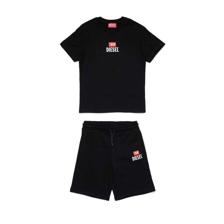 ブラック | DIESEL ディーゼル ワンポイントブランドロゴ半袖Tシャツショートパンツセッ… | SHIFFON