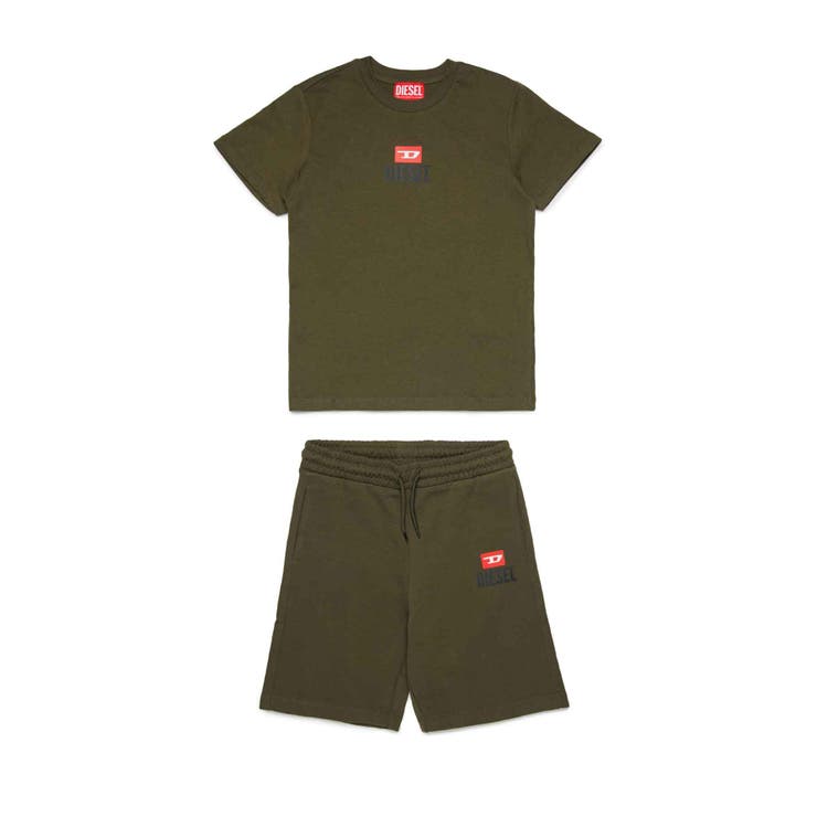 カーキ | DIESEL ディーゼル ワンポイントブランドロゴ半袖Tシャツショートパンツセッ… | SHIFFON