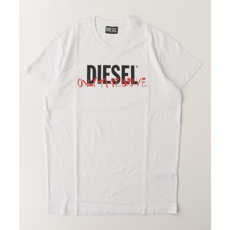 ホワイト | DIESEL ディーゼル ブランドロゴ半袖Tシャツカットソー | SHIFFON