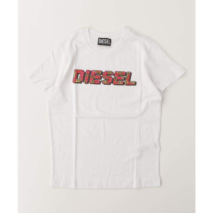 ホワイト | DIESEL ディーゼル ブランドロゴ半袖Tシャツカットソー | SHIFFON